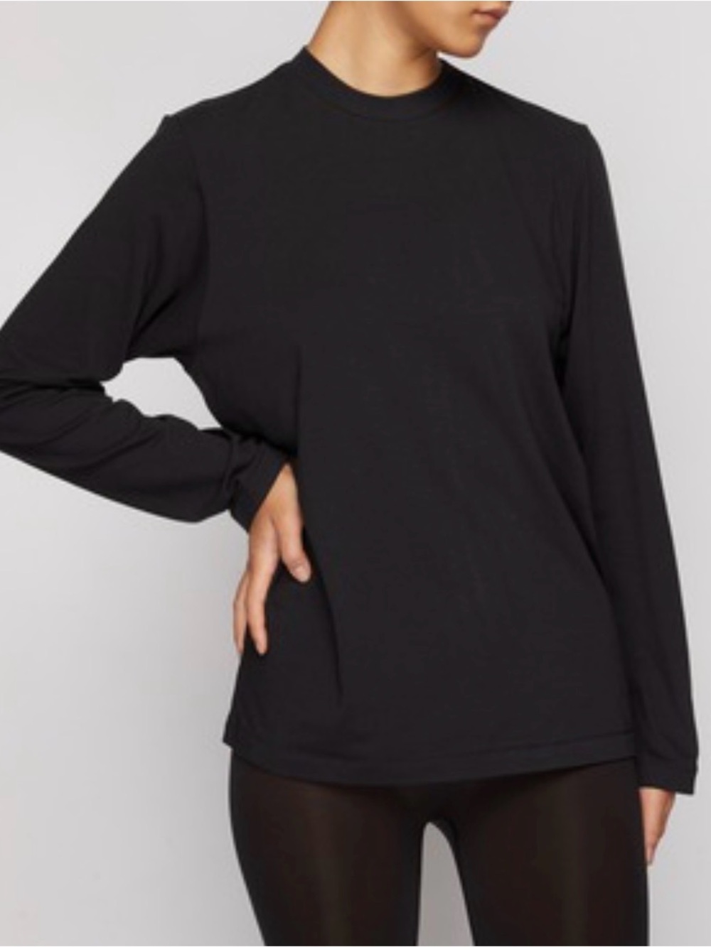 NWT SKIMS Essential Long Sleeve Boyfriend Tee